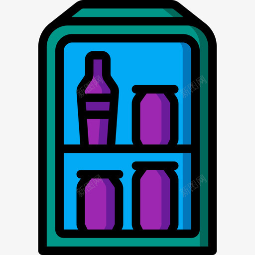 迷你吧家用电器5线性颜色图标svg_新图网 https://ixintu.com 家用电器5 线性颜色 迷你吧