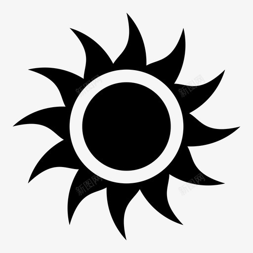 阳光日光白天图标svg_新图网 https://ixintu.com 天气 日光 晴天 游戏树叶咖啡画笔写太阳 白天 阳光