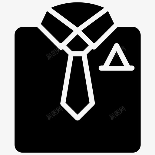 礼服服装着装规范图标svg_新图网 https://ixintu.com 服装 父亲节标志 着装规范 礼服 衬衫 领带