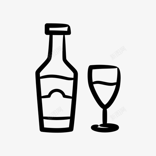 葡萄藤冷饮玻璃杯图标svg_新图网 https://ixintu.com 冷饮 抽风新年 派对 玻璃杯 葡萄藤