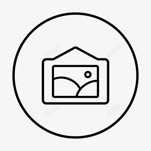 艺术画廊山图标svg_新图网 https://ixintu.com 山 画 画廊 艺术 艺术圈