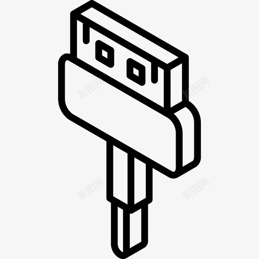 Usb电缆tech8线性图标svg_新图网 https://ixintu.com Usb电缆 tech8 线性
