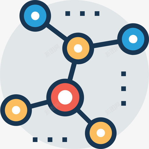 分子科学与技术9线性颜色图标svg_新图网 https://ixintu.com 分子 科学与技术9 线性颜色