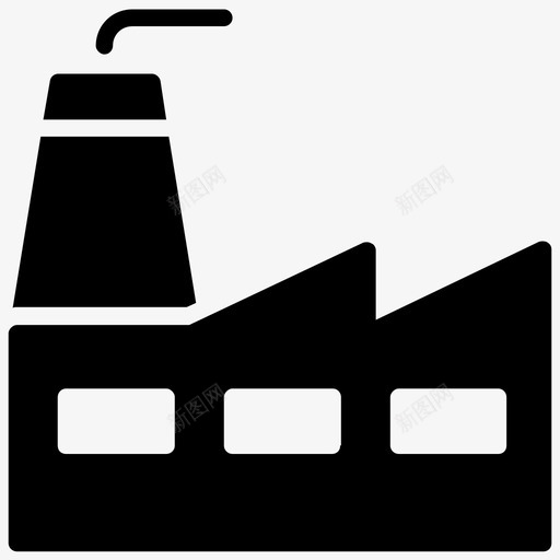 工厂企业行业图标svg_新图网 https://ixintu.com 企业 制造商 发电厂 工业过程图示符图标 工厂 行业