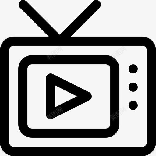 电视通讯78线性图标svg_新图网 https://ixintu.com 电视 线性 通讯78