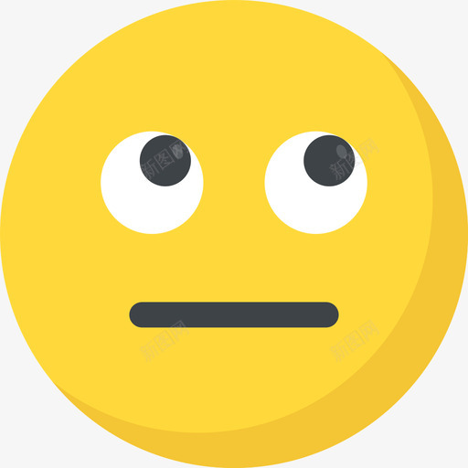 思考笑脸3平淡图标svg_新图网 https://ixintu.com 平淡 思考 笑脸3