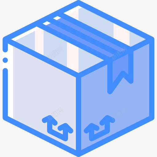 包装和运输用蓝色箱子图标svg_新图网 https://ixintu.com 包装和运输用蓝色箱子