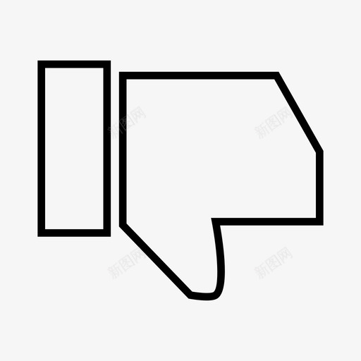 不喜欢愤怒手图标svg_新图网 https://ixintu.com 不喜欢 基本用户界面线 恨 愤怒 手 拒绝