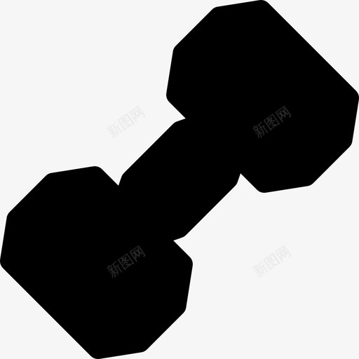 哑铃健身器材11填充图标svg_新图网 https://ixintu.com 健身器材11 哑铃 填充