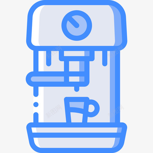 咖啡机家用电器4蓝色图标svg_新图网 https://ixintu.com 咖啡机 家用电器4 蓝色