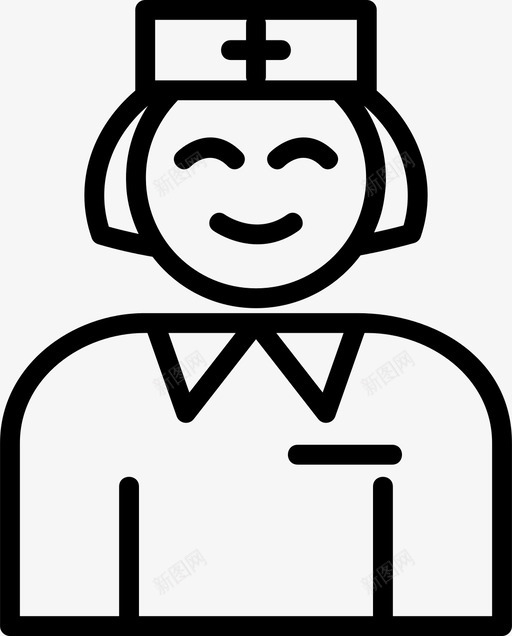 护士诊所护士站图标svg_新图网 https://ixintu.com 医院线 护士 护士站 病人 药房 诊所