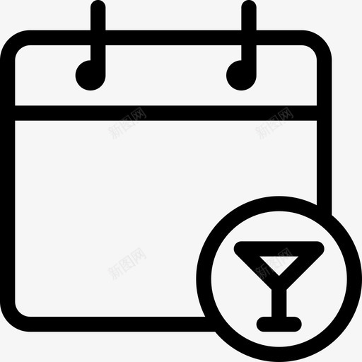 日历聚会活动3线性图标svg_新图网 https://ixintu.com 日历 线性 聚会活动3