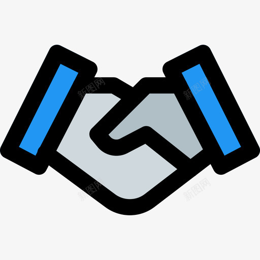 握手商务和金融32线性颜色图标svg_新图网 https://ixintu.com 商务和金融32 握手 线性颜色