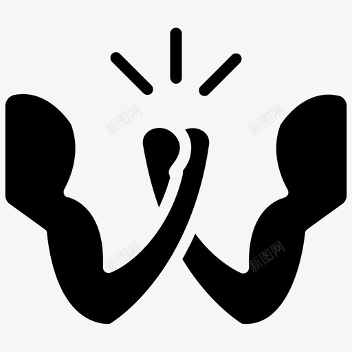 男子权力体育健身图标svg_新图网 https://ixintu.com 人力资源 体育 健身 技能授权领导雕文图标 摔跤 男子权力