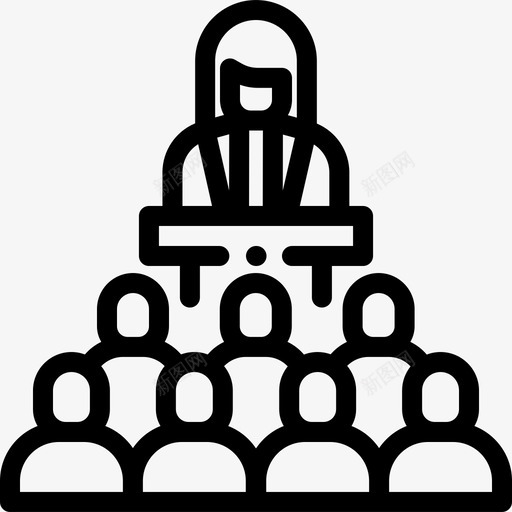 演讲学院7直系图标svg_新图网 https://ixintu.com 学院7 演讲 直系