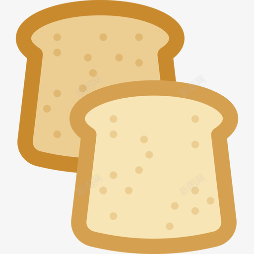 面包食品甜点扁平面包图标svg_新图网 https://ixintu.com 扁平面包 面包 食品甜点