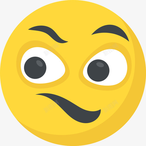 可疑表情4平淡图标svg_新图网 https://ixintu.com 可疑 平淡 表情4