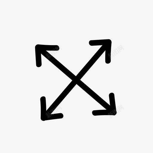 两个箭头交叉比例尺方向手绘图标svg_新图网 https://ixintu.com 两个箭头交叉比例尺 地图和地理 手绘 方向