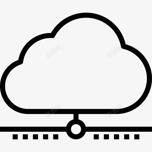 云计算网络与数据库2线性图标svg_新图网 https://ixintu.com 云计算 线性 网络与数据库2