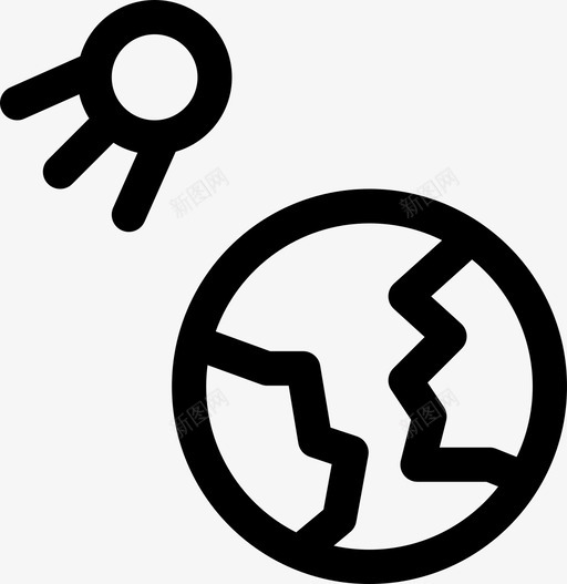 星球地球互联网图标svg_新图网 https://ixintu.com 互联网 人造卫星 卫星 地球 星球 网站