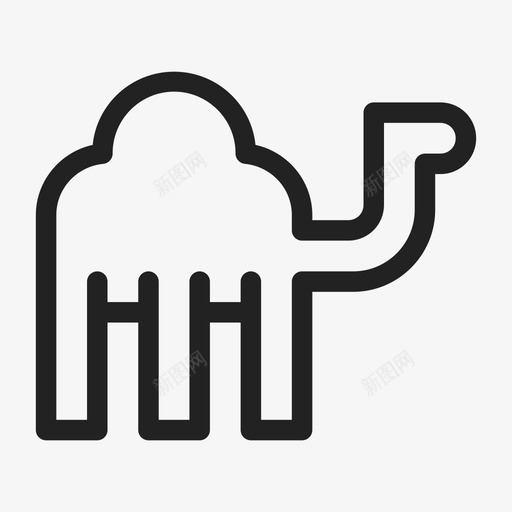 单峰骆驼动物沙漠图标svg_新图网 https://ixintu.com 动物 单峰骆驼 哺乳动物 沙漠 驼峰