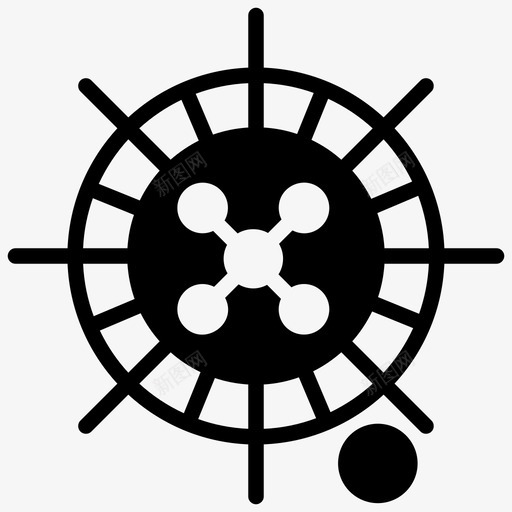 轮盘赌赌场游戏赌博图标svg_新图网 https://ixintu.com 扑克 赌博 赌场元素雕文图标 赌场游戏 轮盘赌 轮盘赌轮