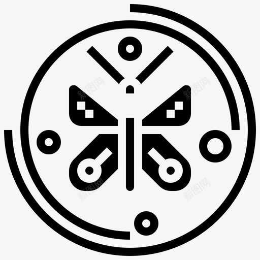 蝴蝶昆虫学农业和园艺图标svg_新图网 https://ixintu.com 农业和园艺 园林工具固体 昆虫学 翅膀 蝴蝶 飞蛾