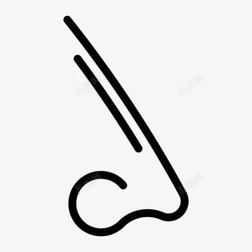鼻子呼吸鼻孔图标svg_新图网 https://ixintu.com 人体器官 呼吸 嗅觉 鼻子 鼻孔