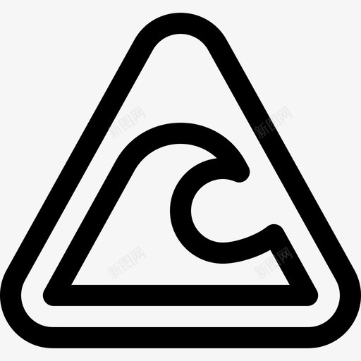 冲浪信号和禁令线性图标svg_新图网 https://ixintu.com 信号和禁令 冲浪 线性
