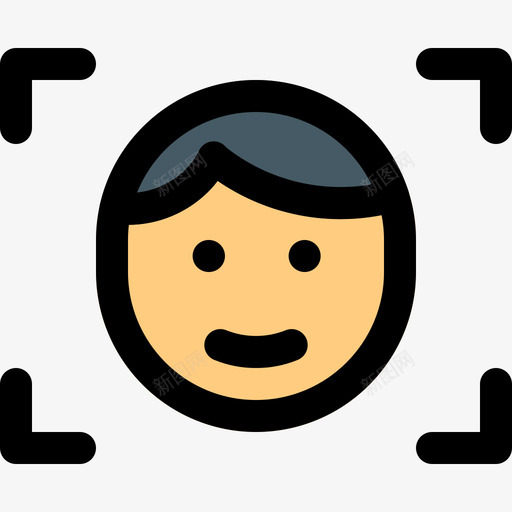人脸识别iphone线性颜色图标svg_新图网 https://ixintu.com iphone 人脸识别 线性颜色