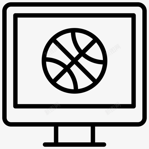在线游戏篮球游戏在线玩图标svg_新图网 https://ixintu.com 在线体育 在线游戏 在线玩 电子游戏 篮球游戏 篮球线图标