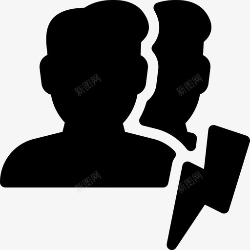 用户罢工螺栓闪电图标svg_新图网 https://ixintu.com 标志 用户罢工 用户行动固体图标 螺栓 闪电 雷电