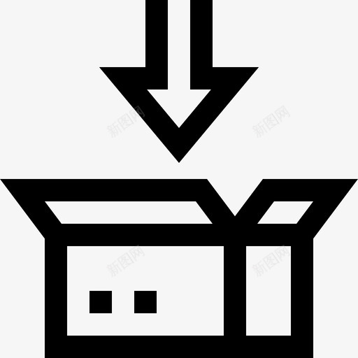 箱式运输和物流直线式图标svg_新图网 https://ixintu.com 直线式 箱式 运输和物流