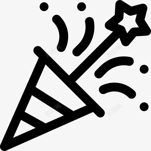 五彩纸屑嘉年华7直线型图标svg_新图网 https://ixintu.com 五彩纸屑 嘉年华7 直线型