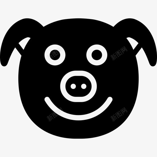 猪表情符号14填充图标svg_新图网 https://ixintu.com 填充 猪 表情符号14