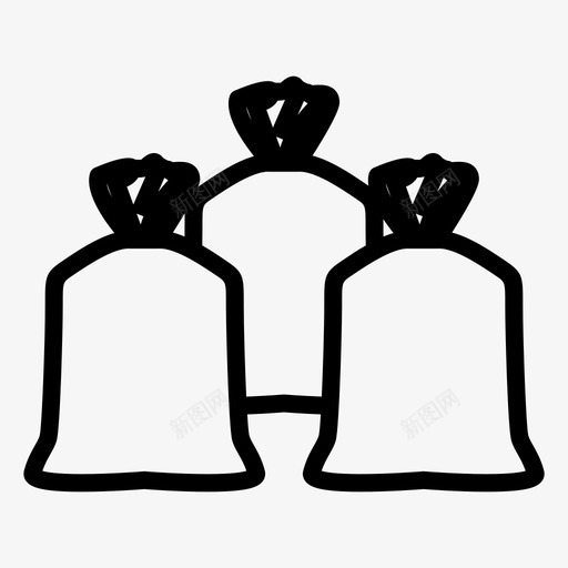 袋子垃圾垃圾袋图标svg_新图网 https://ixintu.com 垃圾 垃圾袋 袋子