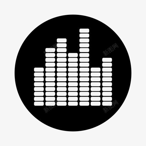 均衡器音乐声波图标svg_新图网 https://ixintu.com 均衡器音乐声波