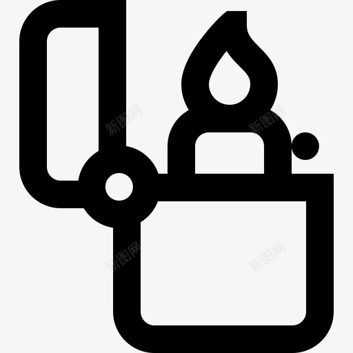 打火机行程78轮廓图标svg_新图网 https://ixintu.com 打火机 行程78 轮廓