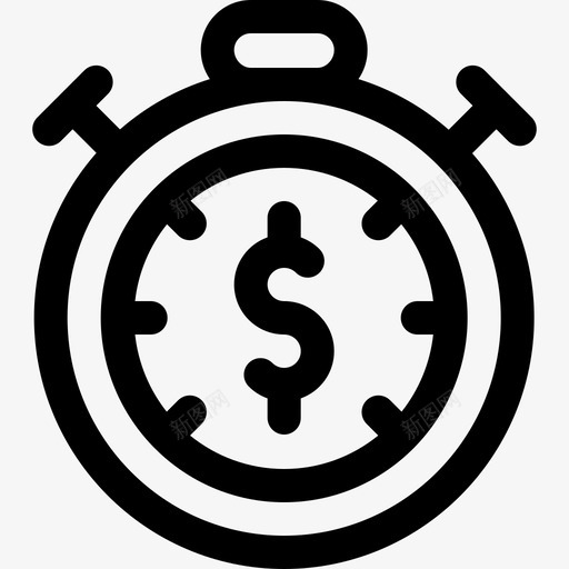 秒表经济型6线性图标svg_新图网 https://ixintu.com 秒表 线性 经济型6