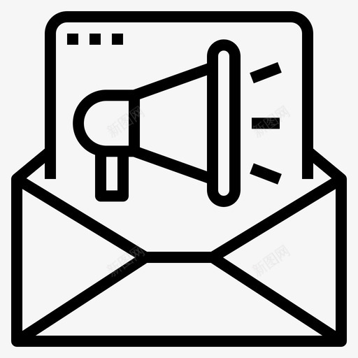 电子邮件营销广告活动图标svg_新图网 https://ixintu.com 促销 广告 数字营销 活动 电子邮件营销