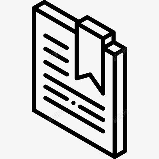 书签基本要素15线性图标svg_新图网 https://ixintu.com 书签 基本要素15 线性