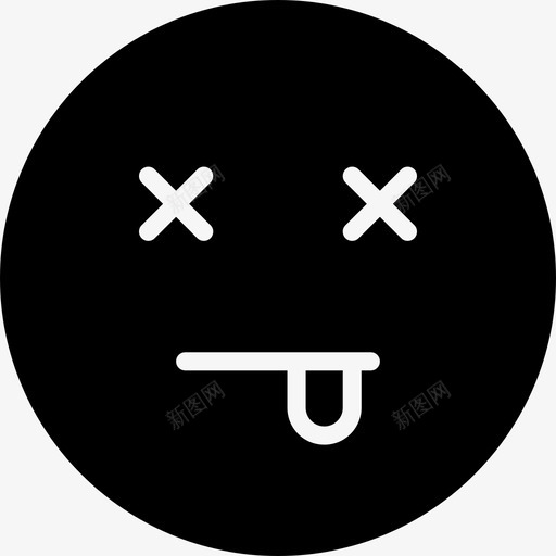 死亡表情符号14填充图标svg_新图网 https://ixintu.com 填充 死亡 表情符号14