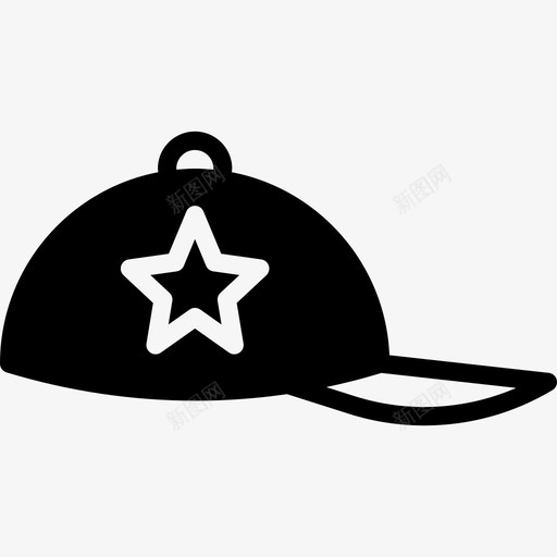 棒球帽男配件3填充图标svg_新图网 https://ixintu.com 填充 棒球帽 男配件3