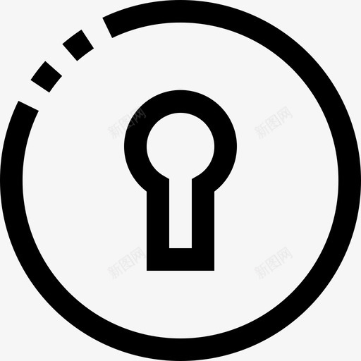 挂锁编程19线性图标svg_新图网 https://ixintu.com 挂锁 线性 编程19