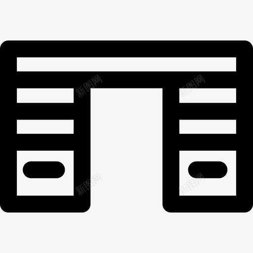 办公桌家具22直线型图标svg_新图网 https://ixintu.com 办公桌 家具22 直线型