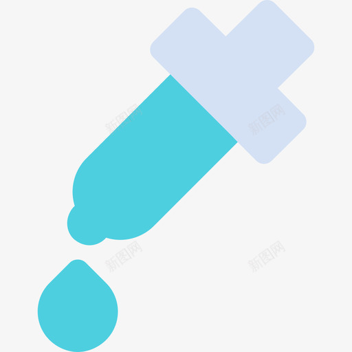 4号工具扁平滴管图标svg_新图网 https://ixintu.com 4号工具扁平滴管