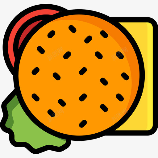 汉堡食品和饮料19原色图标svg_新图网 https://ixintu.com 原色 汉堡 食品和饮料19