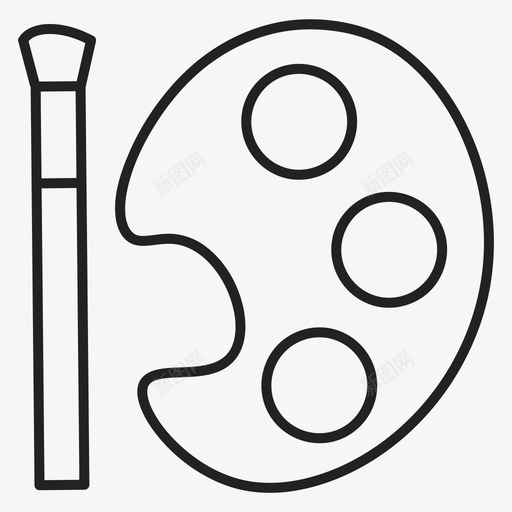 水彩画艺术画笔图标svg_新图网 https://ixintu.com 水彩画 画笔 艺术 颜料