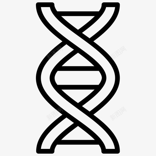 dnadna链基因图标svg_新图网 https://ixintu.com dna dna序列 dna链 基因 生物信息学和生物工程线图标 遗传细胞