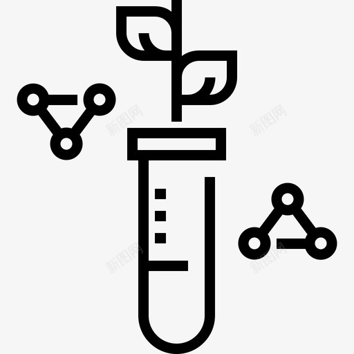 试管化学11线性图标svg_新图网 https://ixintu.com 化学11 线性 试管